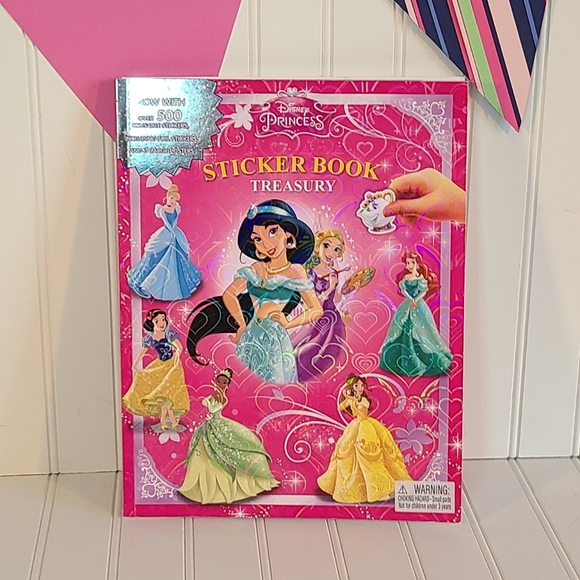 Disney Princess Reusable Sticker Activity Book Treasury - 6 books in 1 by Phidal - Picture 4 of 16